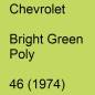 Preview: Chevrolet, Bright Green Poly, 46 (1974).